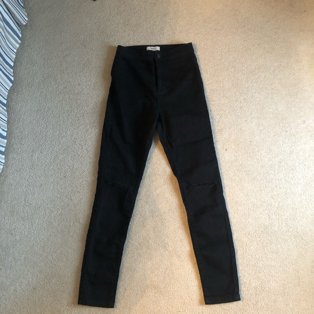 Black High Waisted Ripped Jeans by Forever 21
